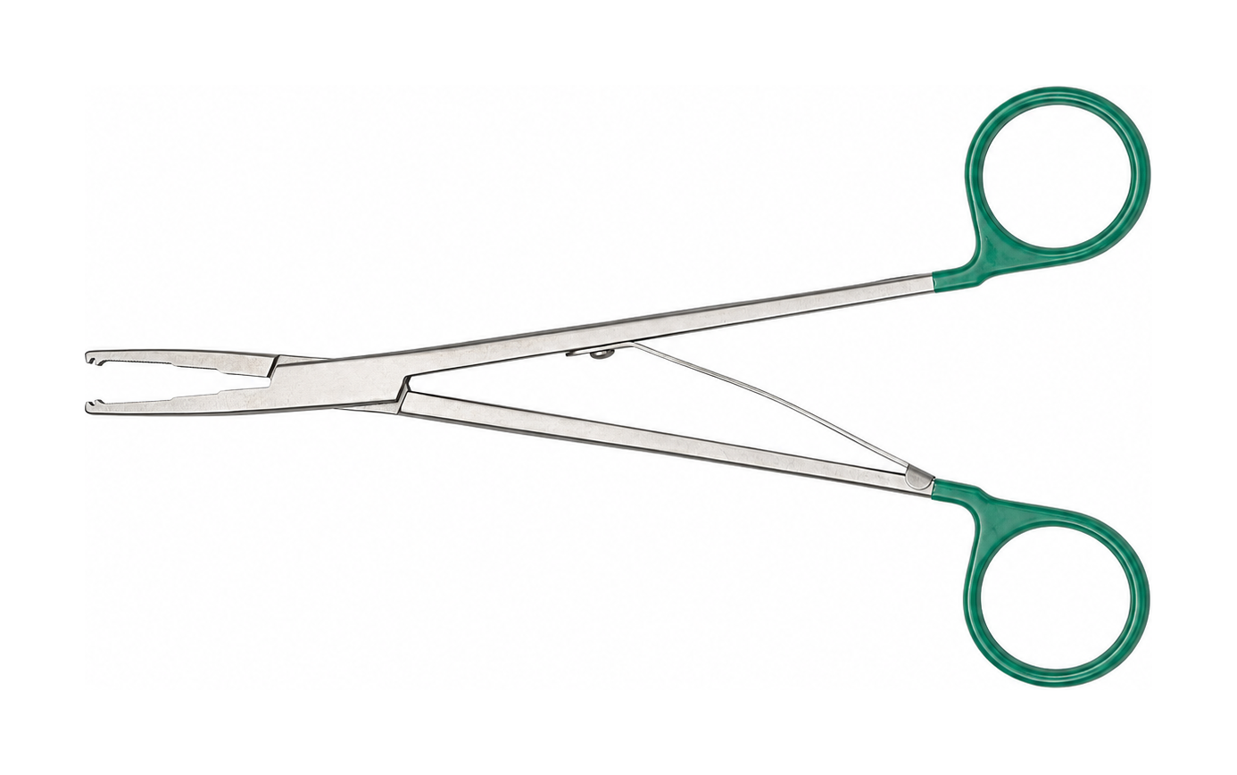Small clip applying forceps main image for size comparison