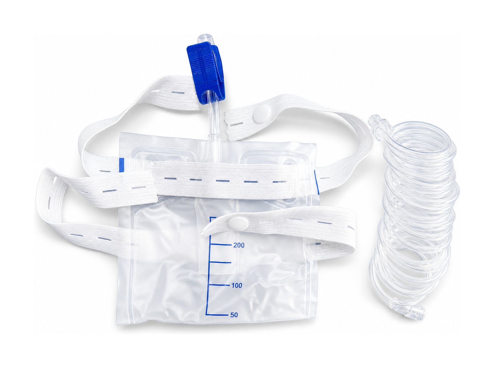 Drainage product lineup reference image for clinical collection workflows