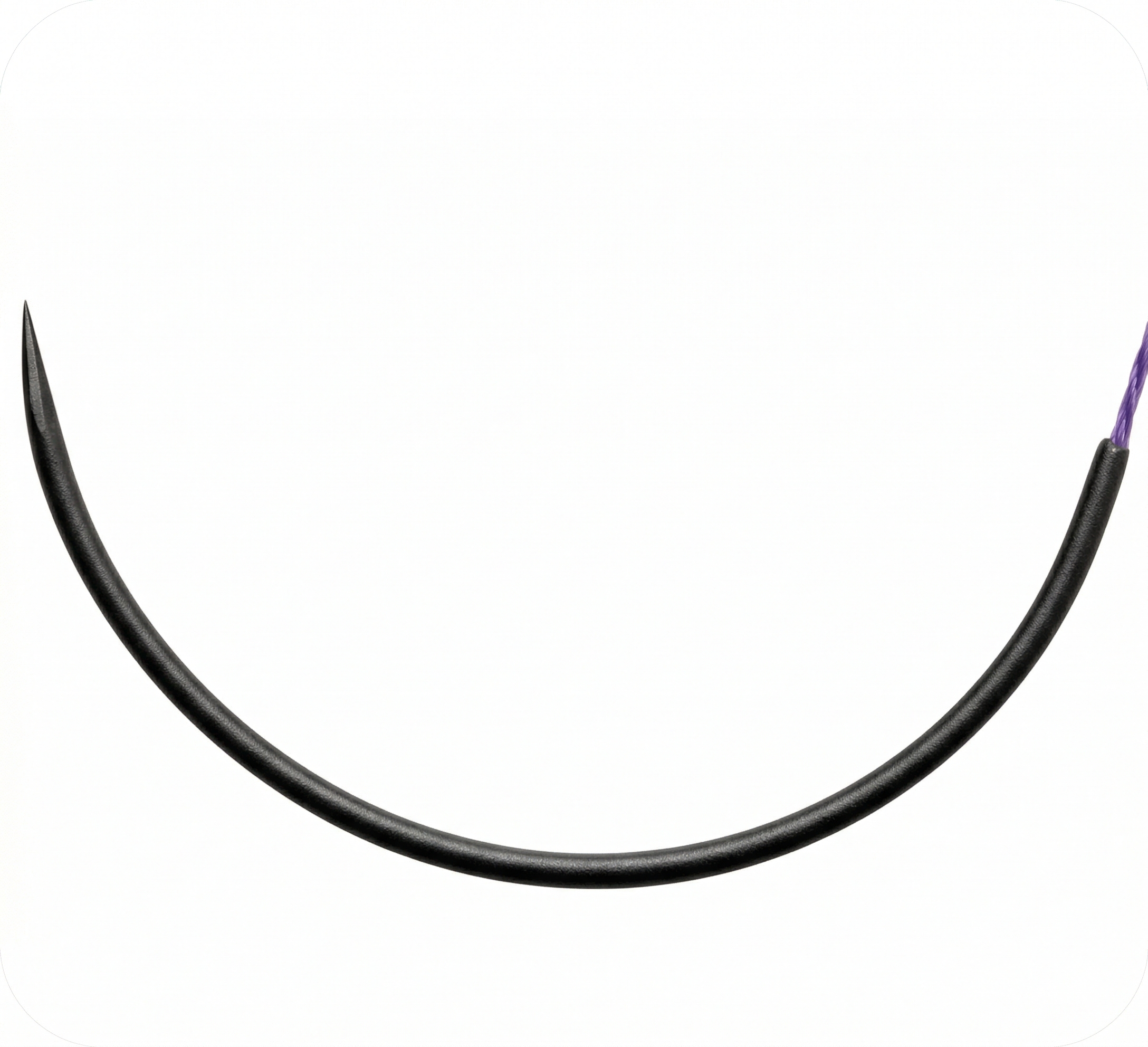 Black tungsten needle absorbable suture overall product view