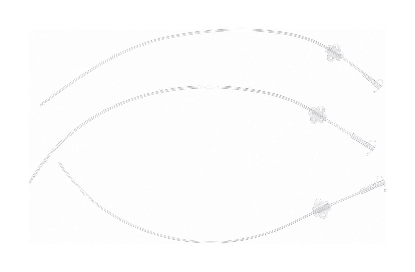 5 Fr veterinary feeding tube detail image with fixation clip