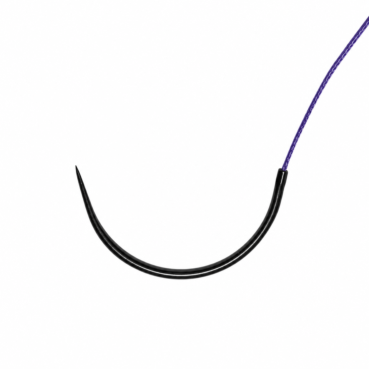 Tungsten Black Needle PGA Absorbable Suture product reference image